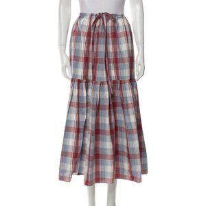 Ulla Johnson Pari Madras Plaid Maxi Skirt 4